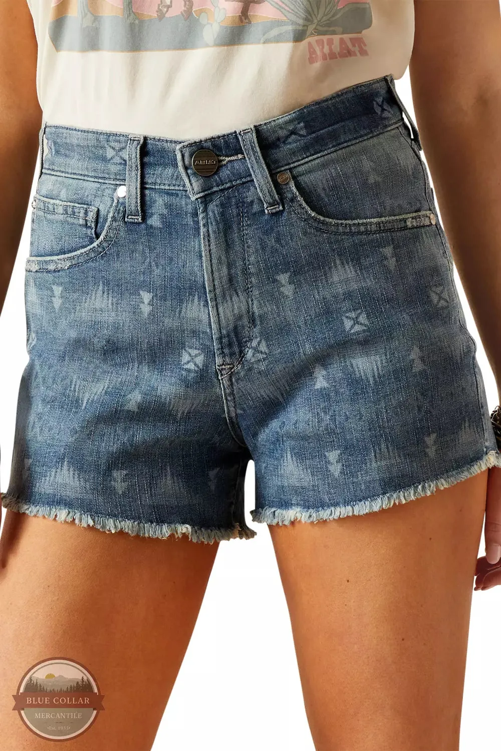 10048280 High Rise 3" Frayed Hem Shorts