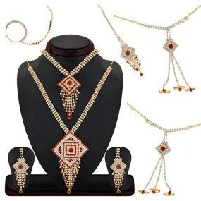 14Fashions Gold Plated Austrian Stone Bridal Set