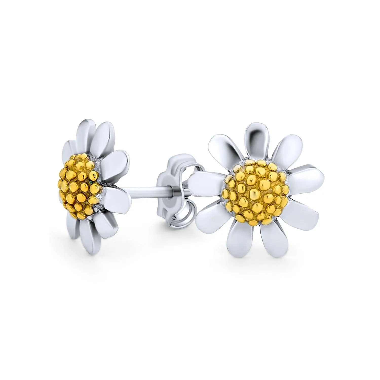 2-Tone Sunflower Daisy Jewelry Flower Earrings Bracelet Pendant Silver