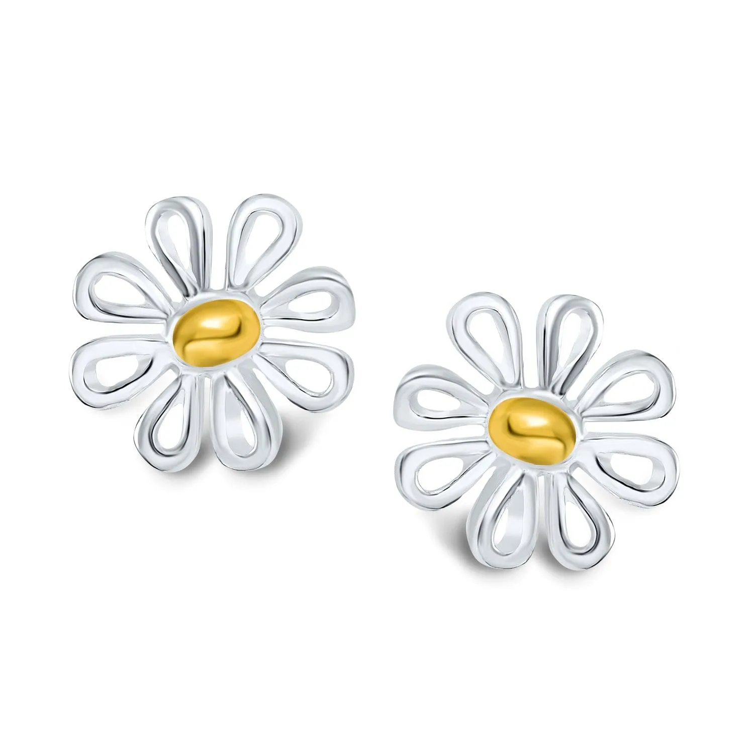 2-Tone Sunflower Daisy Jewelry Flower Earrings Bracelet Pendant Silver