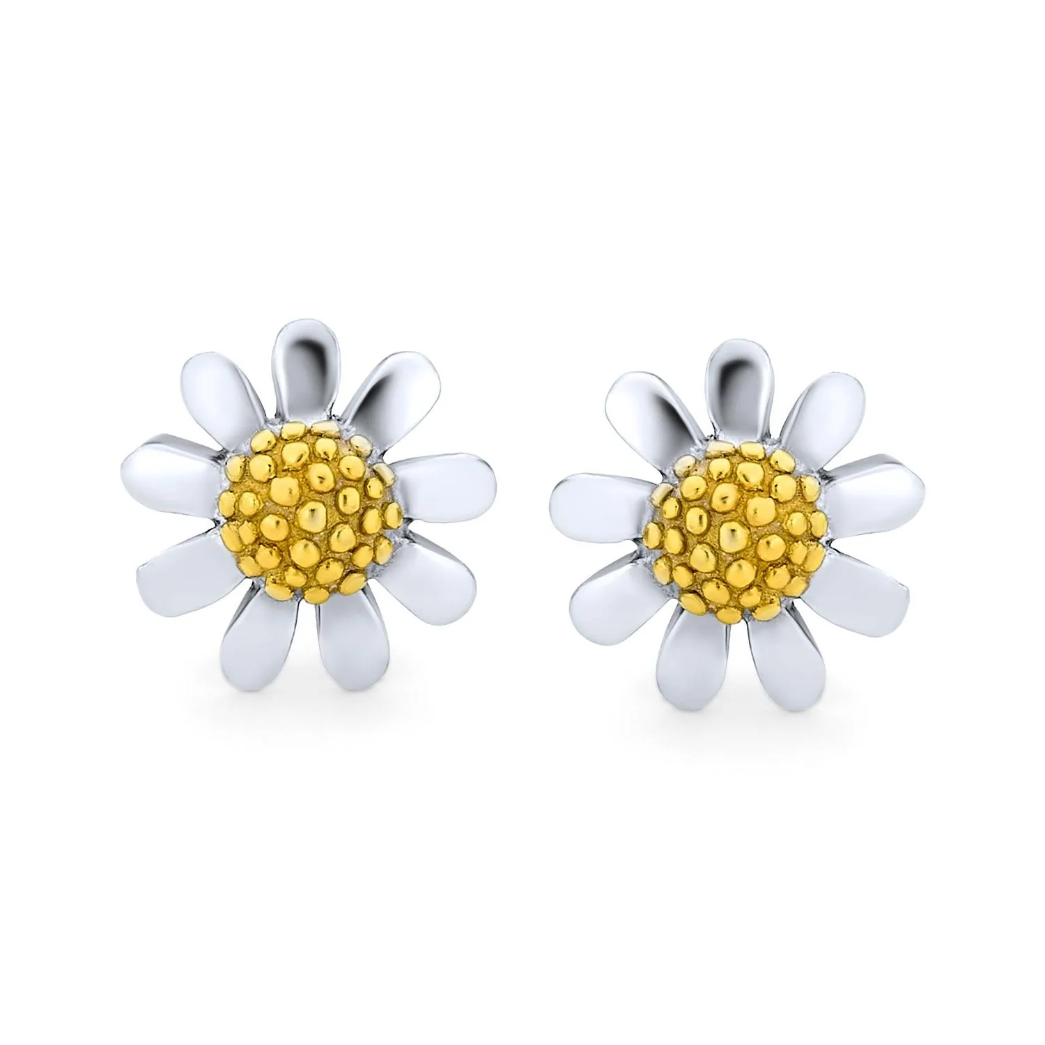 2-Tone Sunflower Daisy Jewelry Flower Earrings Bracelet Pendant Silver