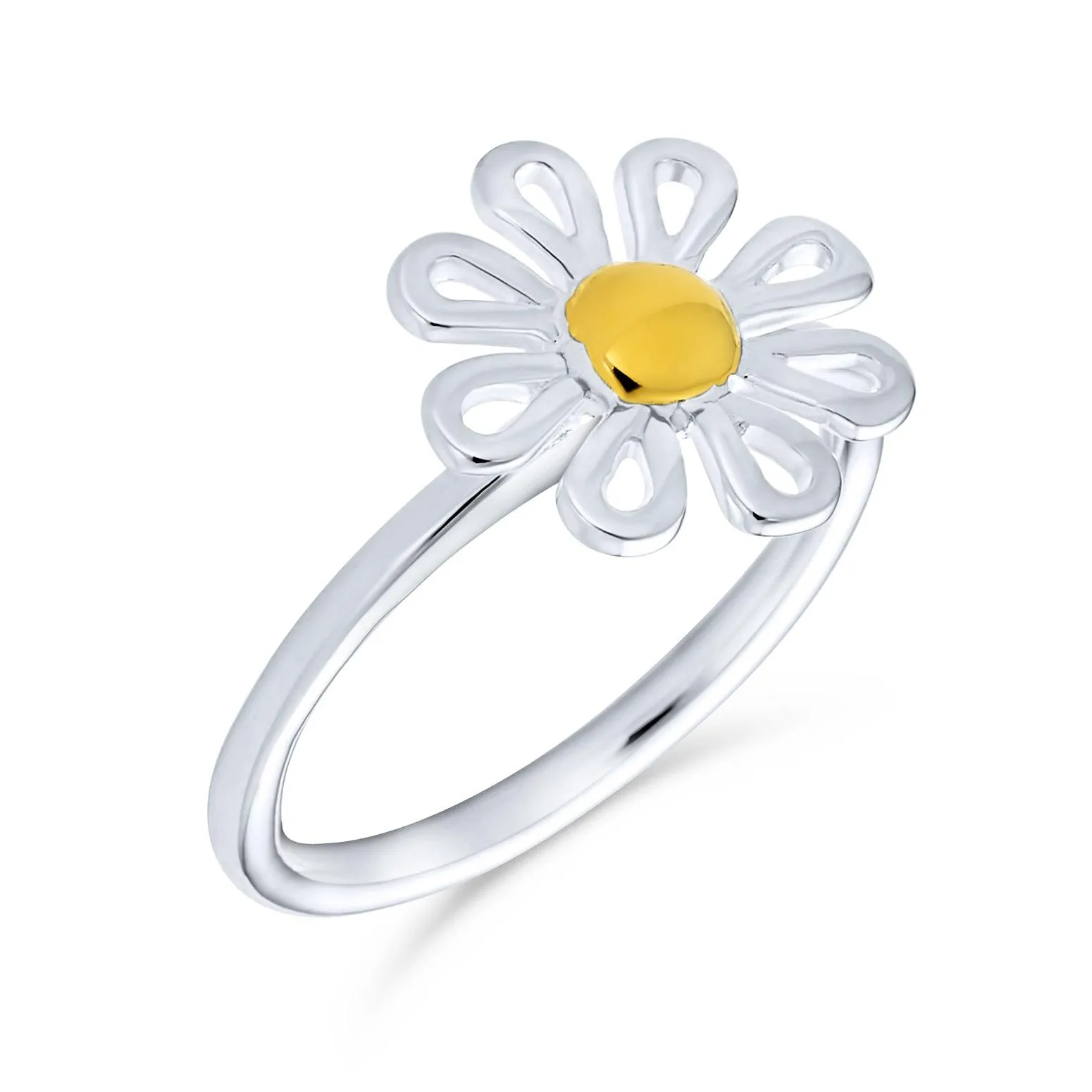 2-Tone Sunflower Daisy Jewelry Flower Earrings Bracelet Pendant Silver