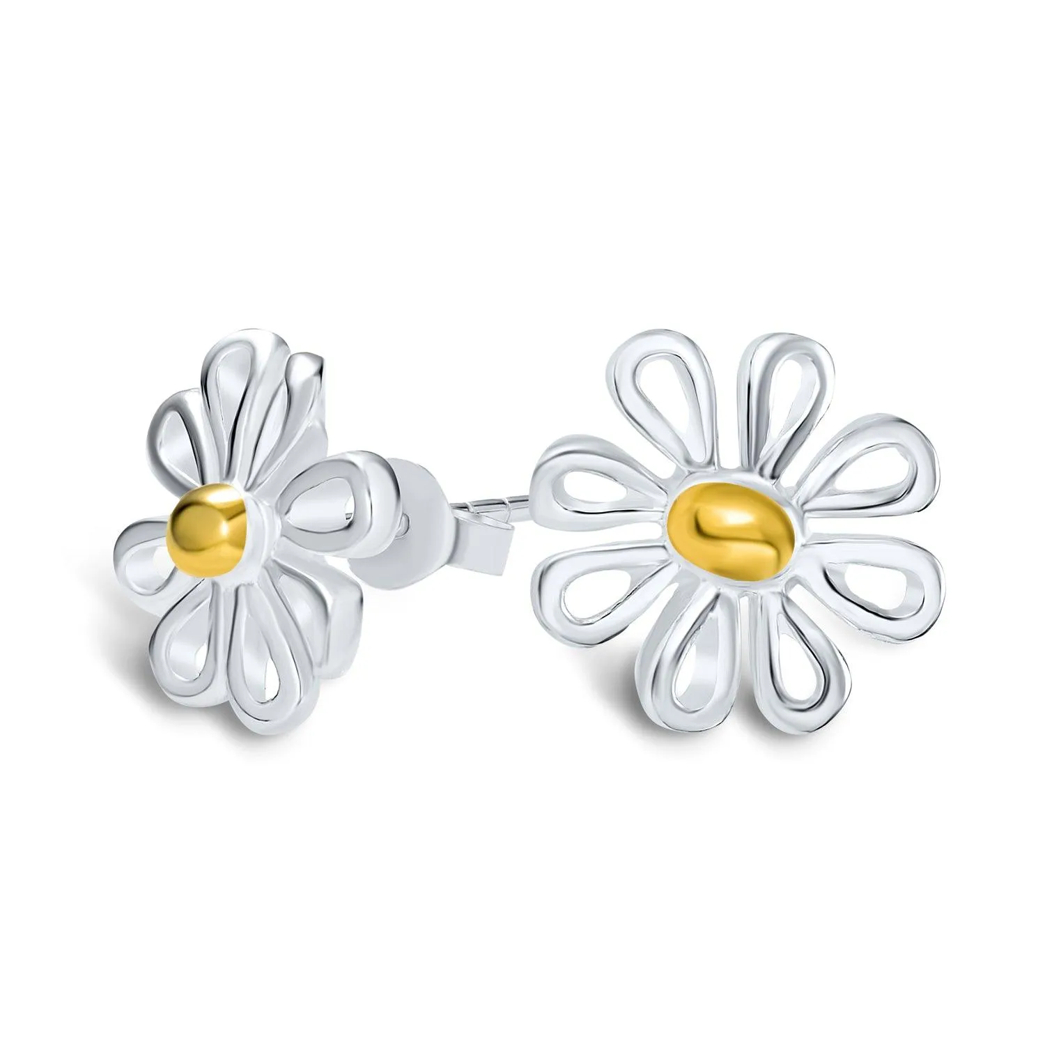 2-Tone Sunflower Daisy Jewelry Flower Earrings Bracelet Pendant Silver