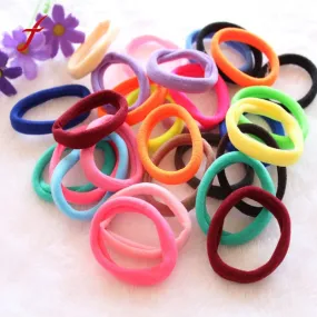 50pcs/set Hair Bands 2017 New colorful lowest price for beautifully womens Girls Elastic Hair Ties Band Rope Ponytail Bracelet