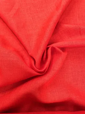 58" Dress weight Linen - Scarlet Orange