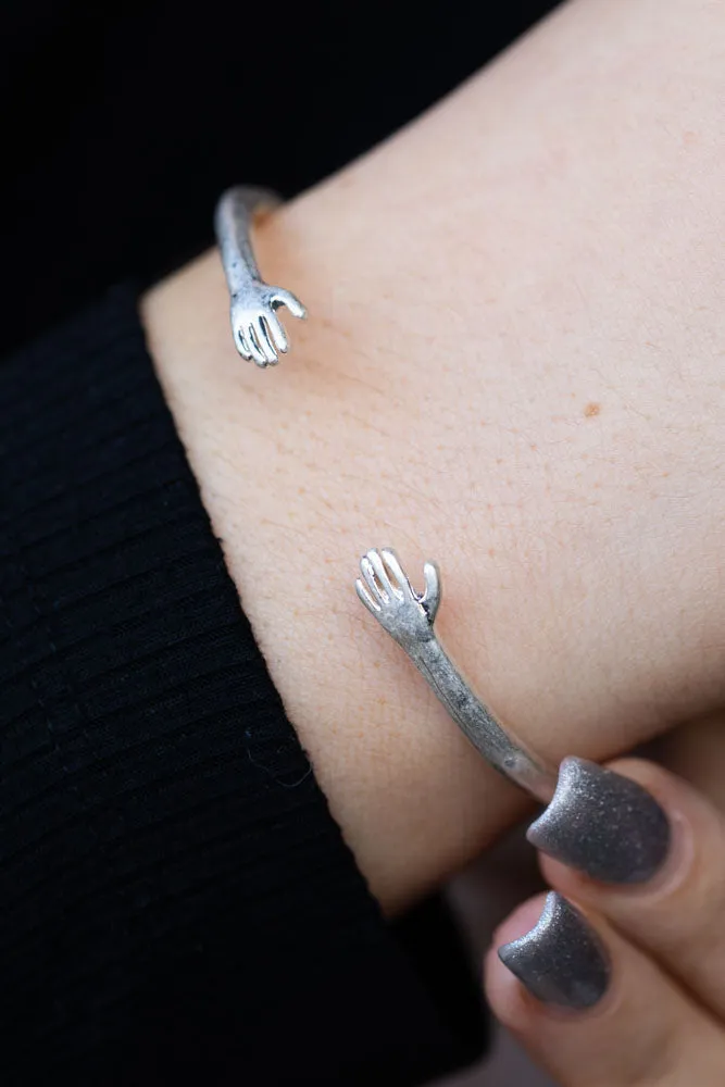 Adjustable Silver Hugs Bangle