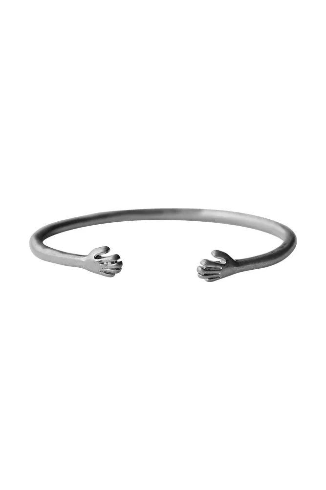 Adjustable Silver Hugs Bangle