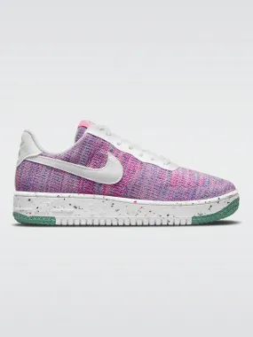 Air Force 1 Crater Flyknit Sneaker - Fuchsia Glow-White-Pink Blast-Green Glow