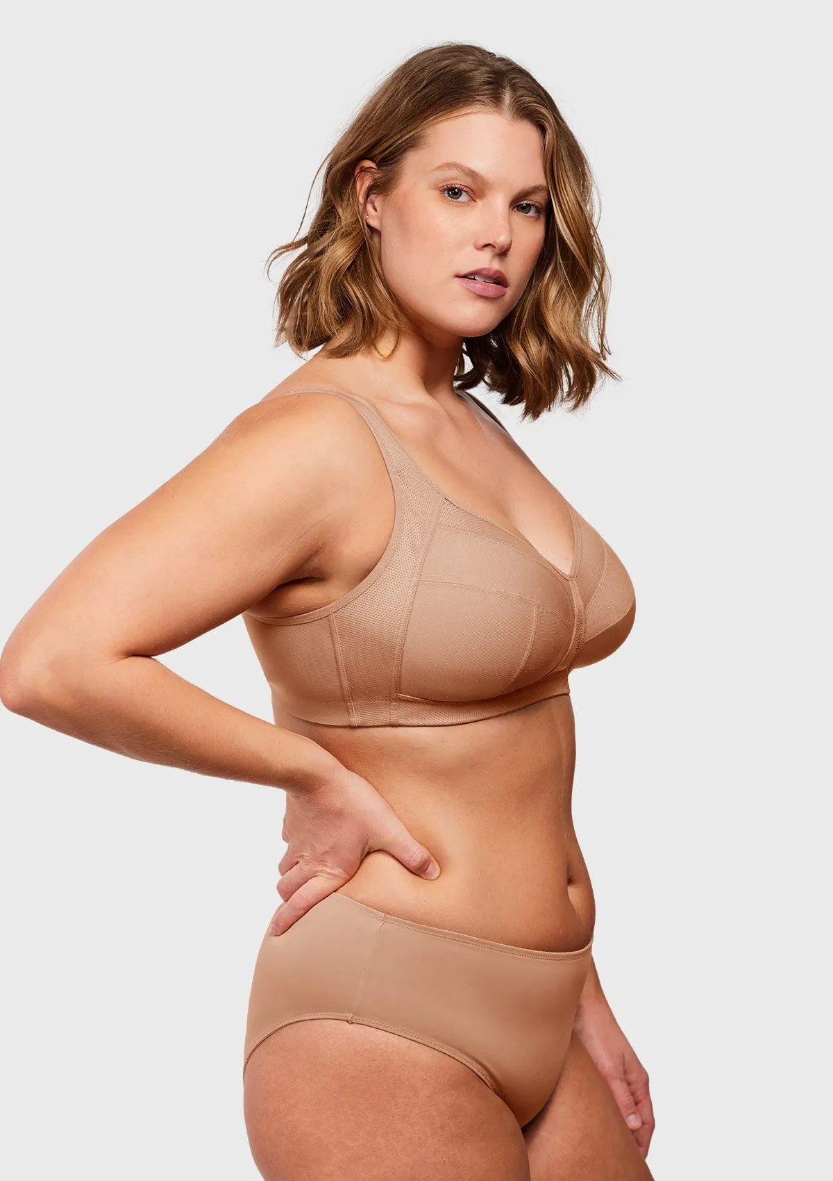 AiryComfort Full Coverage Unpadded WireFree Minimizer Bra