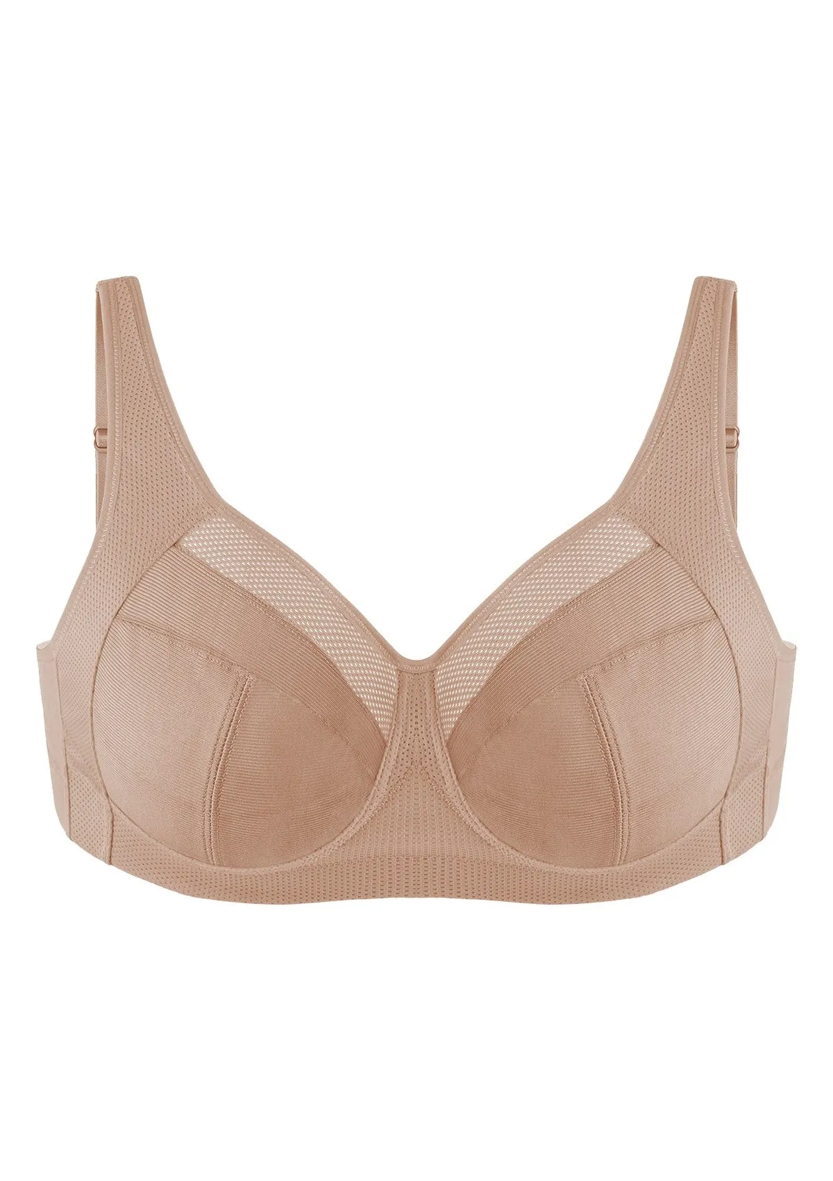 AiryComfort Full Coverage Unpadded WireFree Minimizer Bra