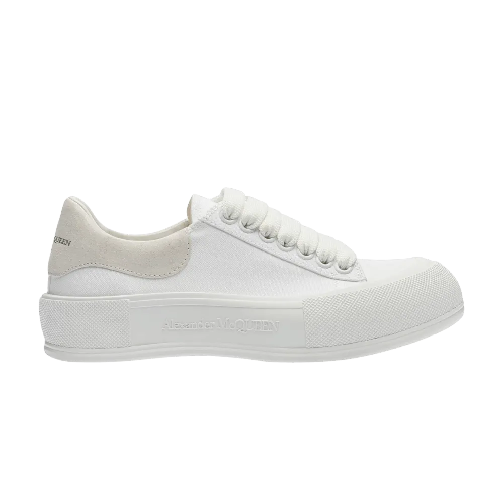 Alexander McQueen Wmns Deck Lace-Up Plimsoll 'White' 2021