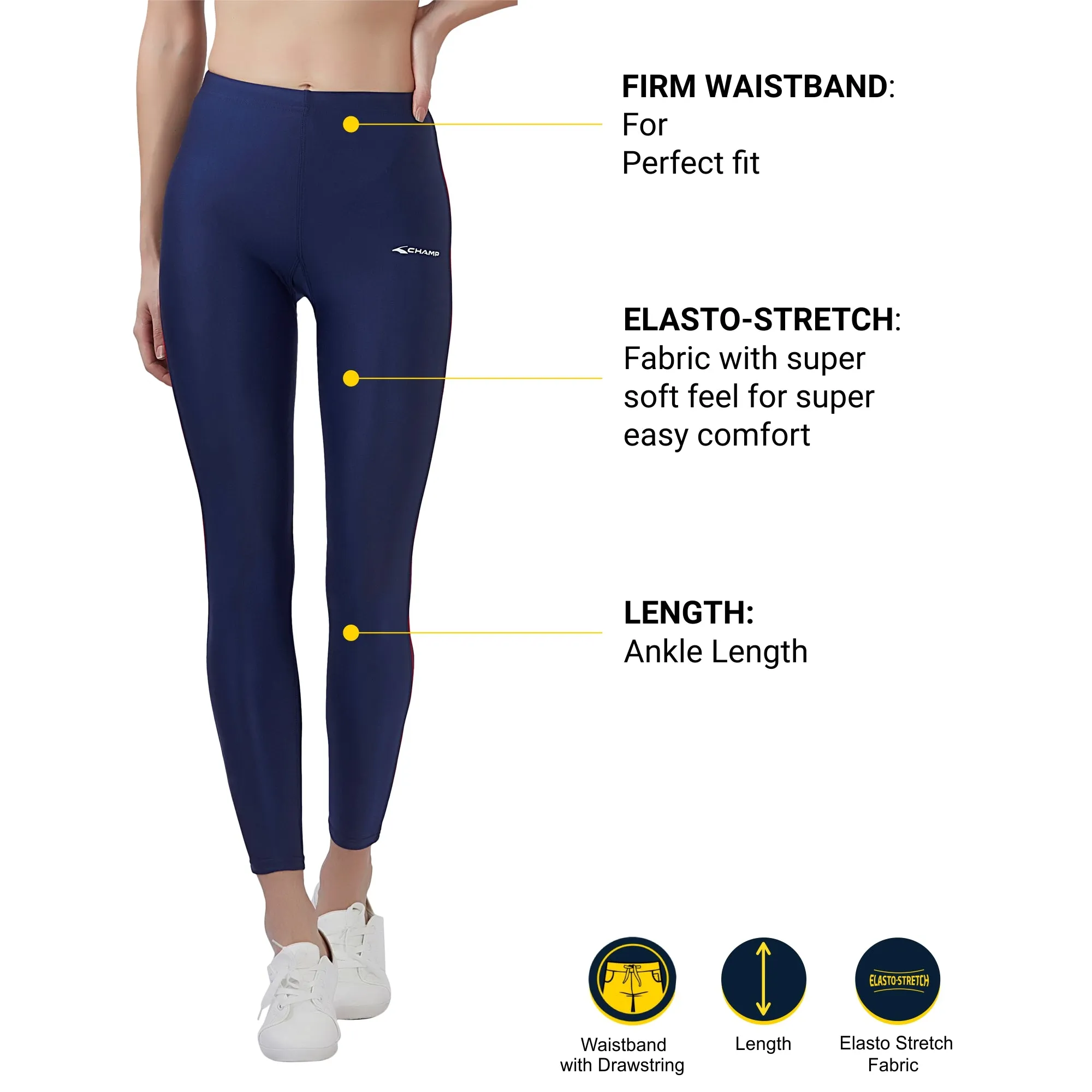 Align Women's LEGGING (Ideal for Running, Gym and Yoga) Anti Chafing