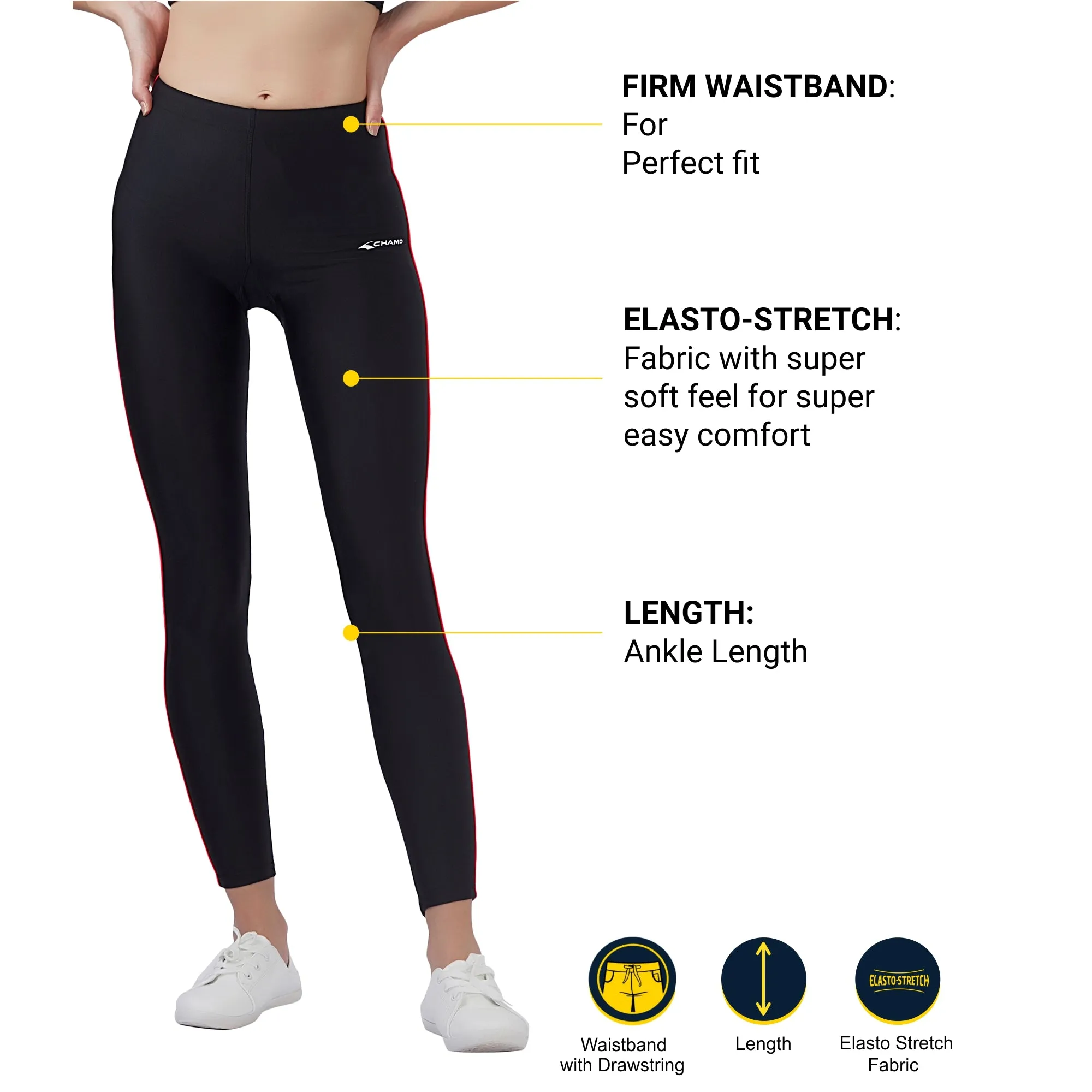 Align Women's LEGGING (Ideal for Running, Gym and Yoga) Anti Chafing