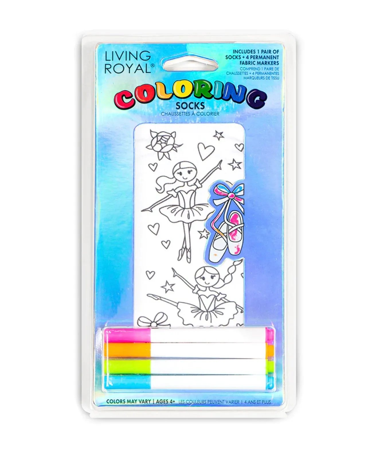 Ballerina Coloring Socks