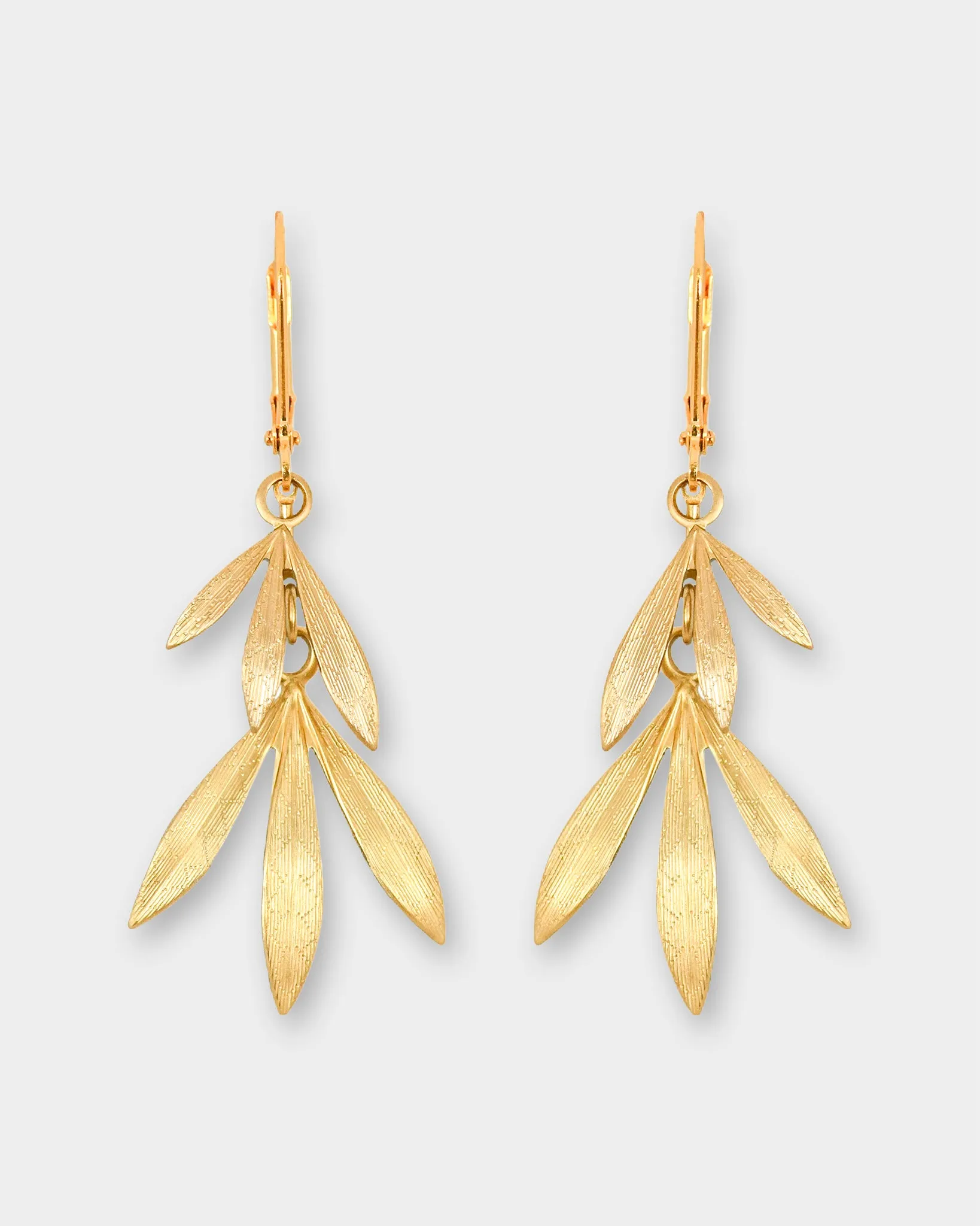 Bamboo Earrings in Gold