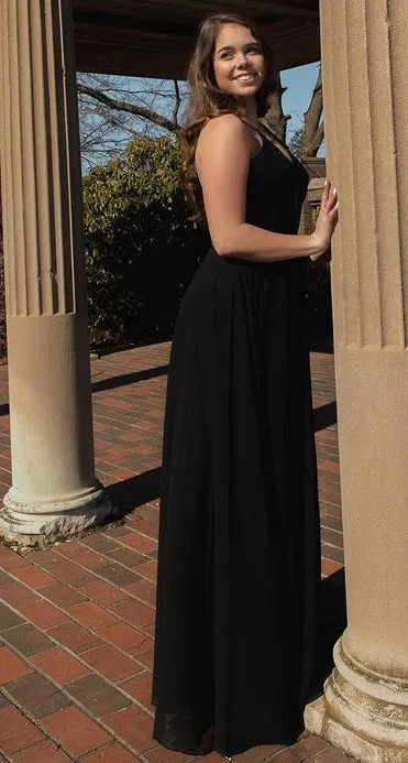 Black Long Prom Dresses,Evening Dresses,Winter Formal Dresses,BP661