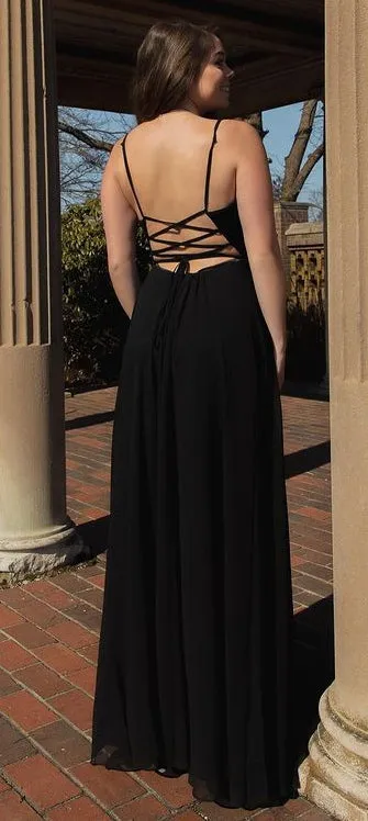 Black Long Prom Dresses,Evening Dresses,Winter Formal Dresses,BP661