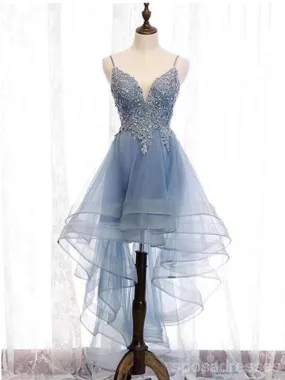 Blue Spaghetti Straps Short Homecoming Dresses Online, Cheap Short Prom Dresses, CM856