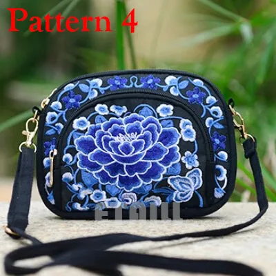 Boho Ethnic Embroidery Bag Hmong Handmade Embroidered Canvas Shoulder Messenger Bags Small Brand Crossbody Bags Sac a Dos Femme