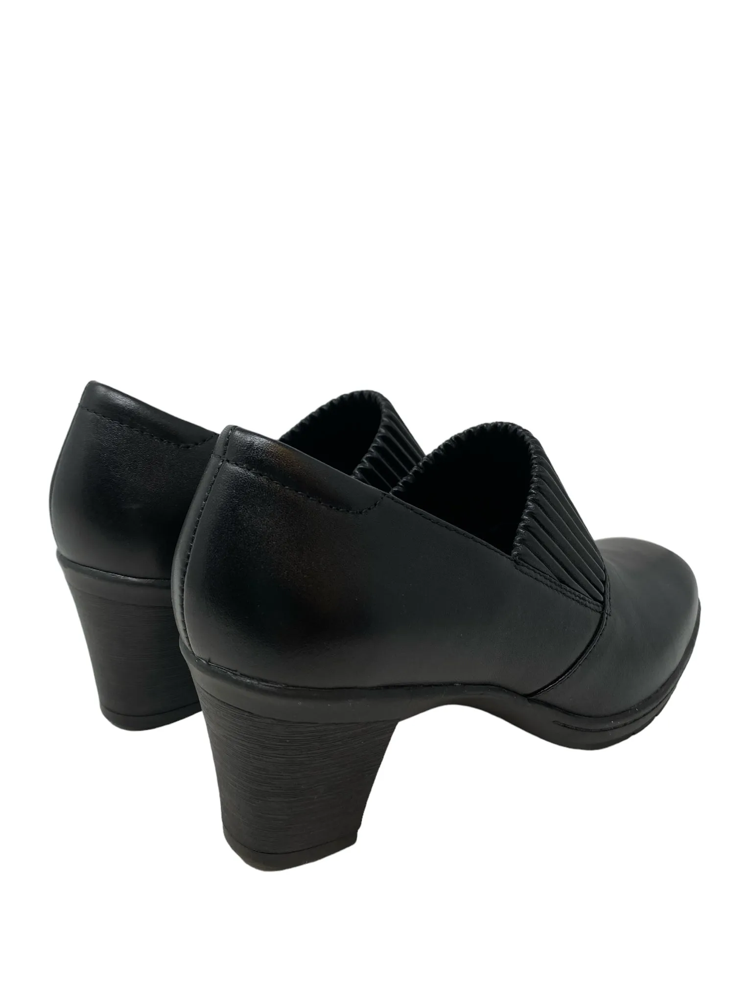 Clarks Women Size 6.5W Black Heels