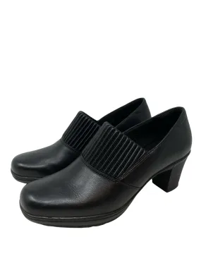 Clarks Women Size 6.5W Black Heels