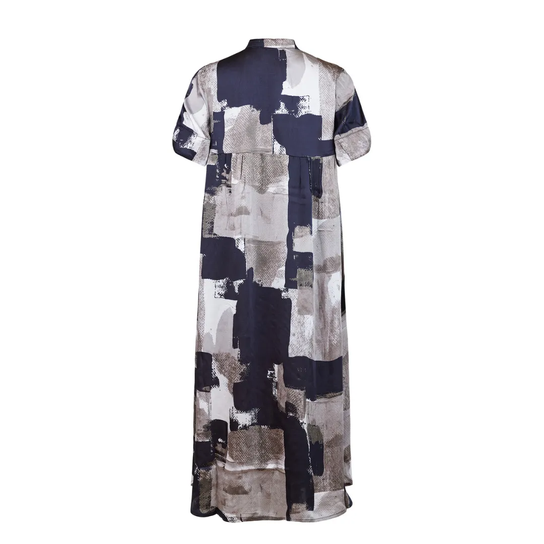 Dress - Black and White Abstract Print