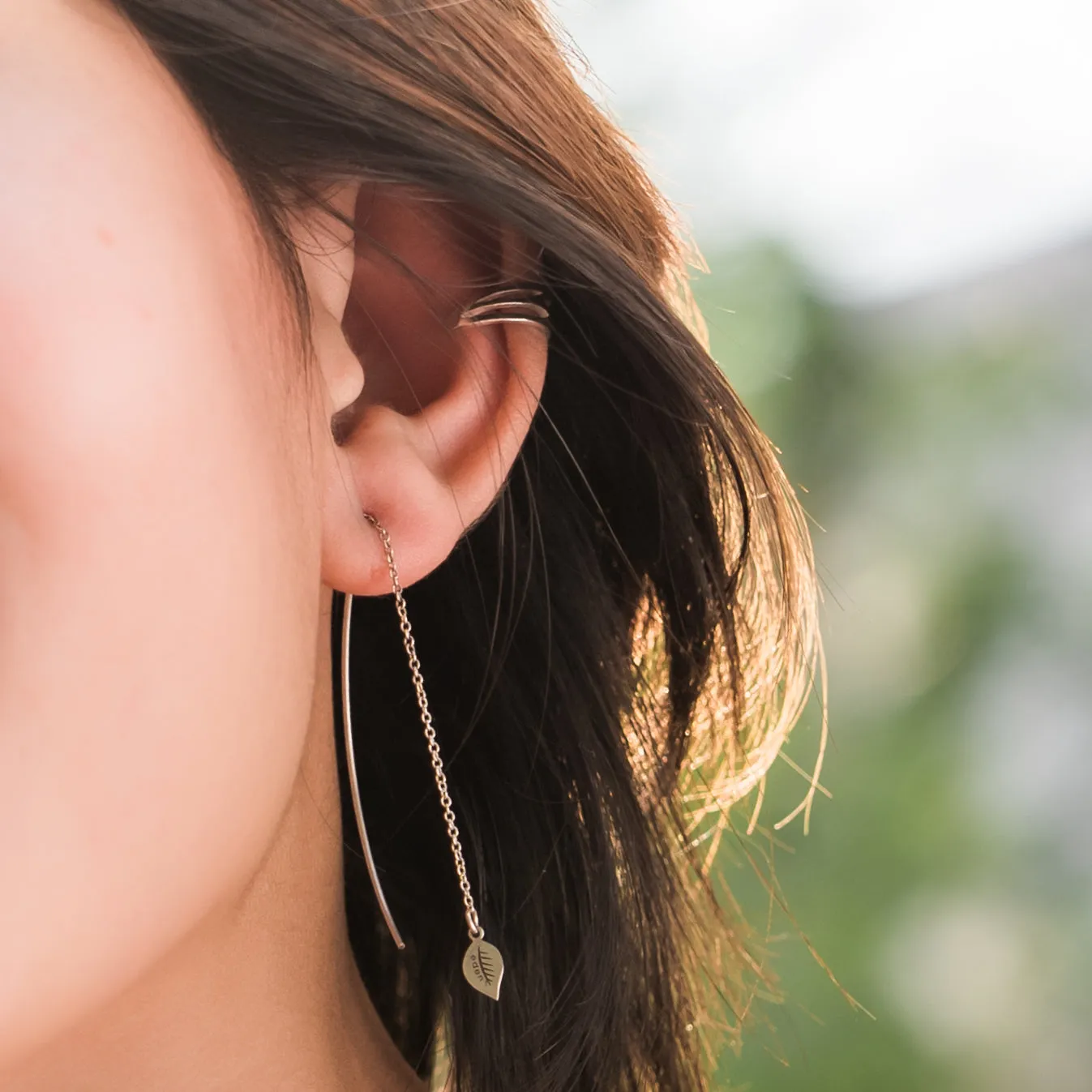 Eden Leaf Drop Earrings