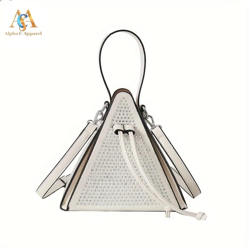 Elegant Rhinestone Triangle Bag