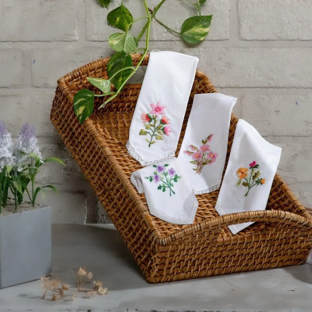 Embroidered Handkerchiefs (set of 4)