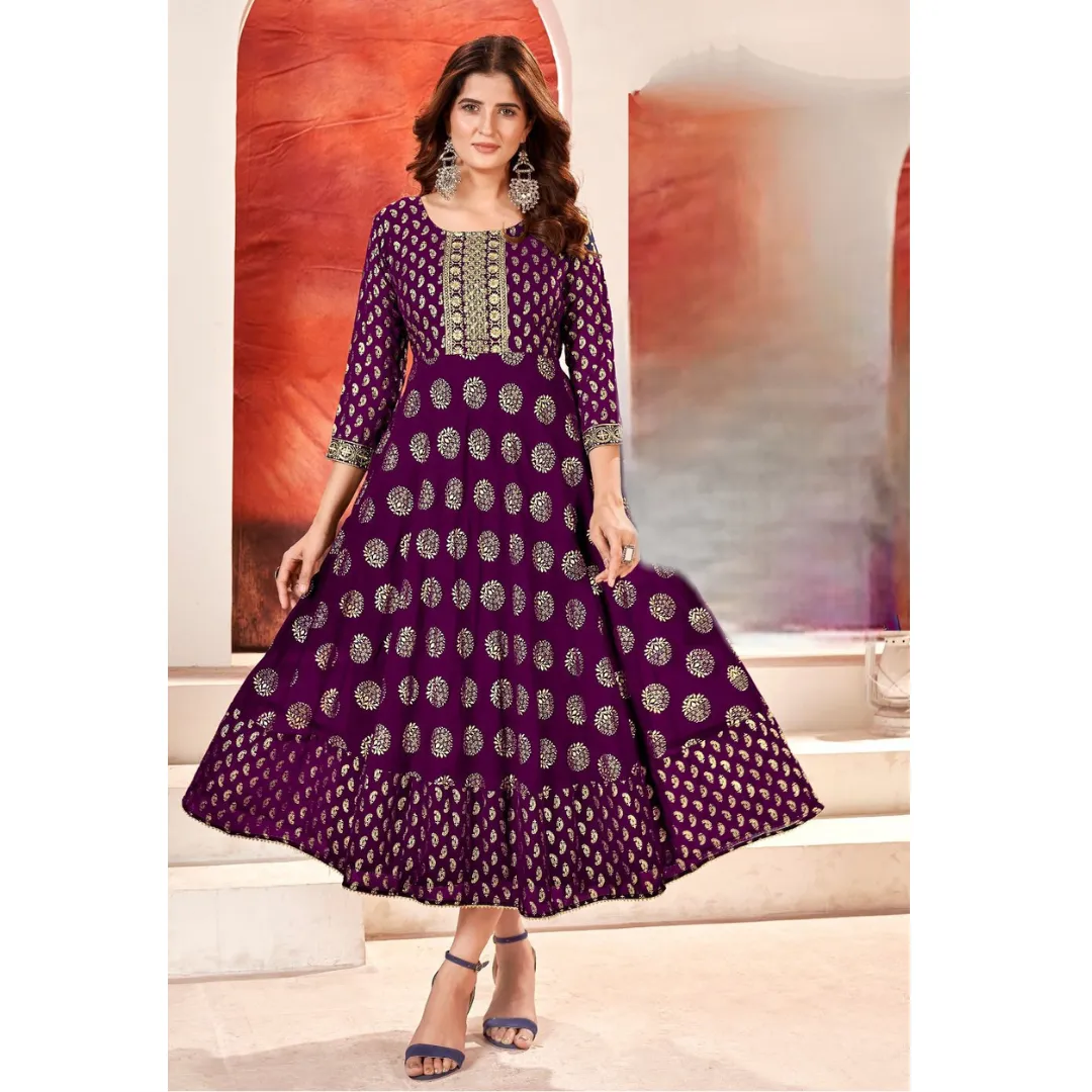 Embroidery Sequence Party wear Women Gown