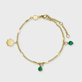 Essentielle Bracelet Daisy Green, Gold Colour