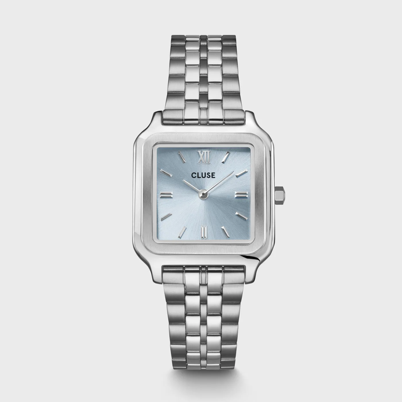 Gracieuse Watch Steel, Light Blue, Silver Colour