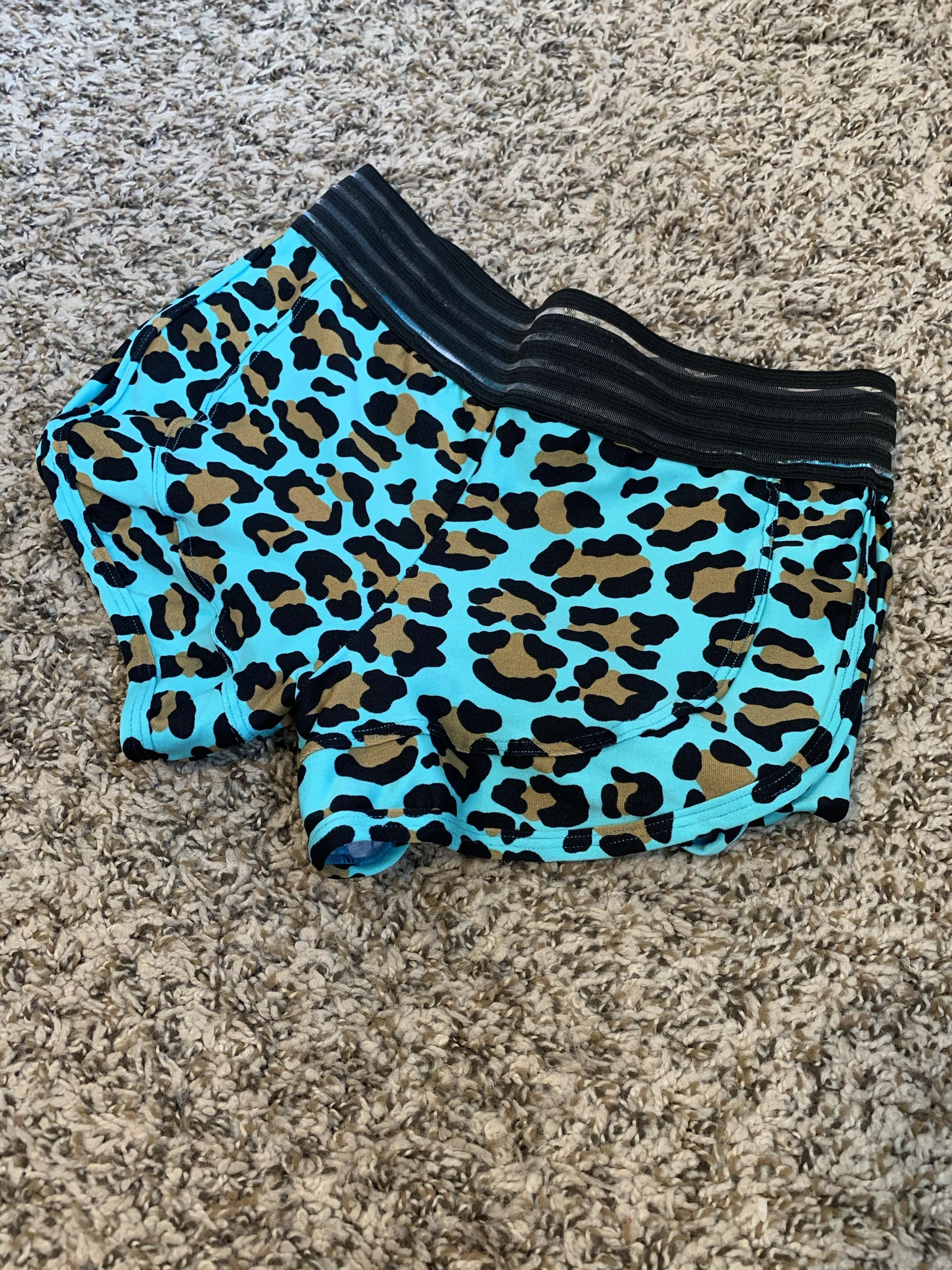 Green Leopard Shorts