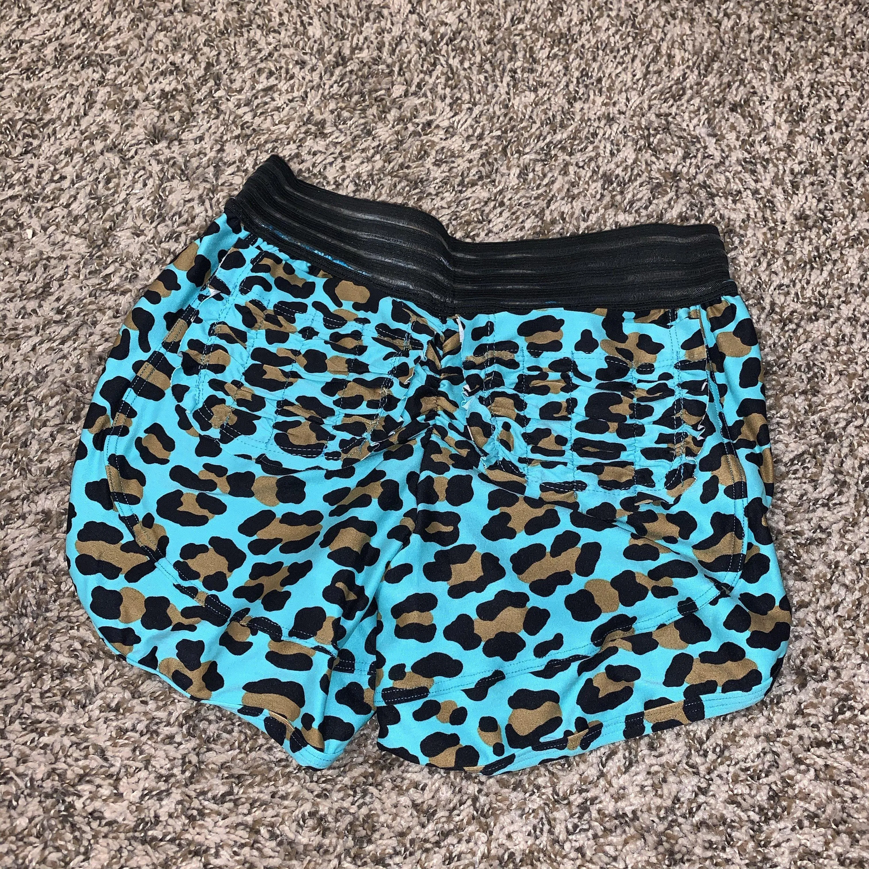 Green Leopard Shorts