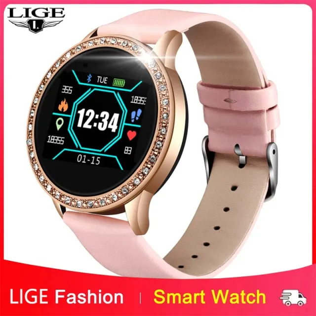 LIGE Men and Women Full Touch Screen IP67 Sport Fitness SmartWatch