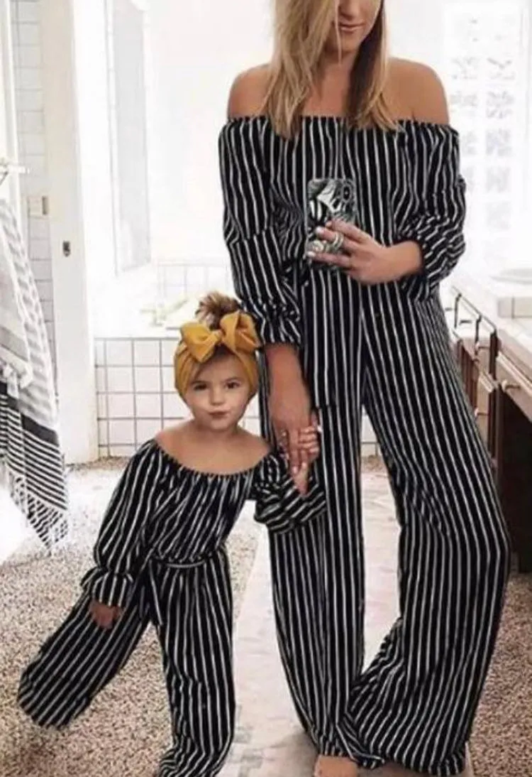 ME & MOMMY BLACK & WHITE JUMPSUIT ROMPER (KIDS ONLY)