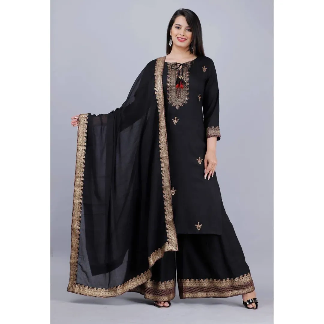 Party wear Women Kurti Sharara set with Dupatta