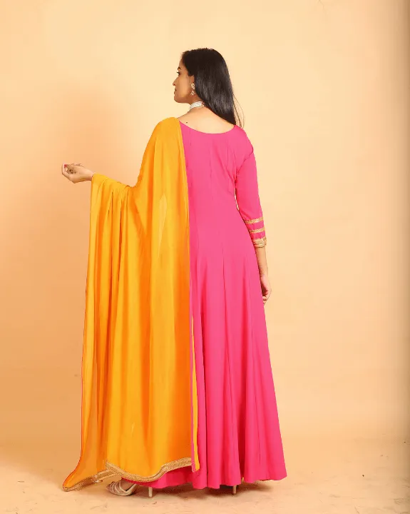 Pink Anarkali Kurta