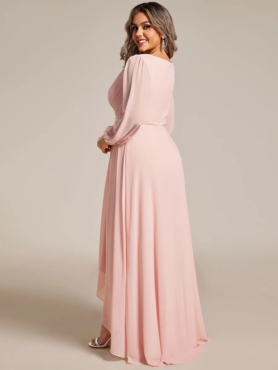 Plus Maxi Long Chiffon Wholesale Evening Dresses With Long Sleeves