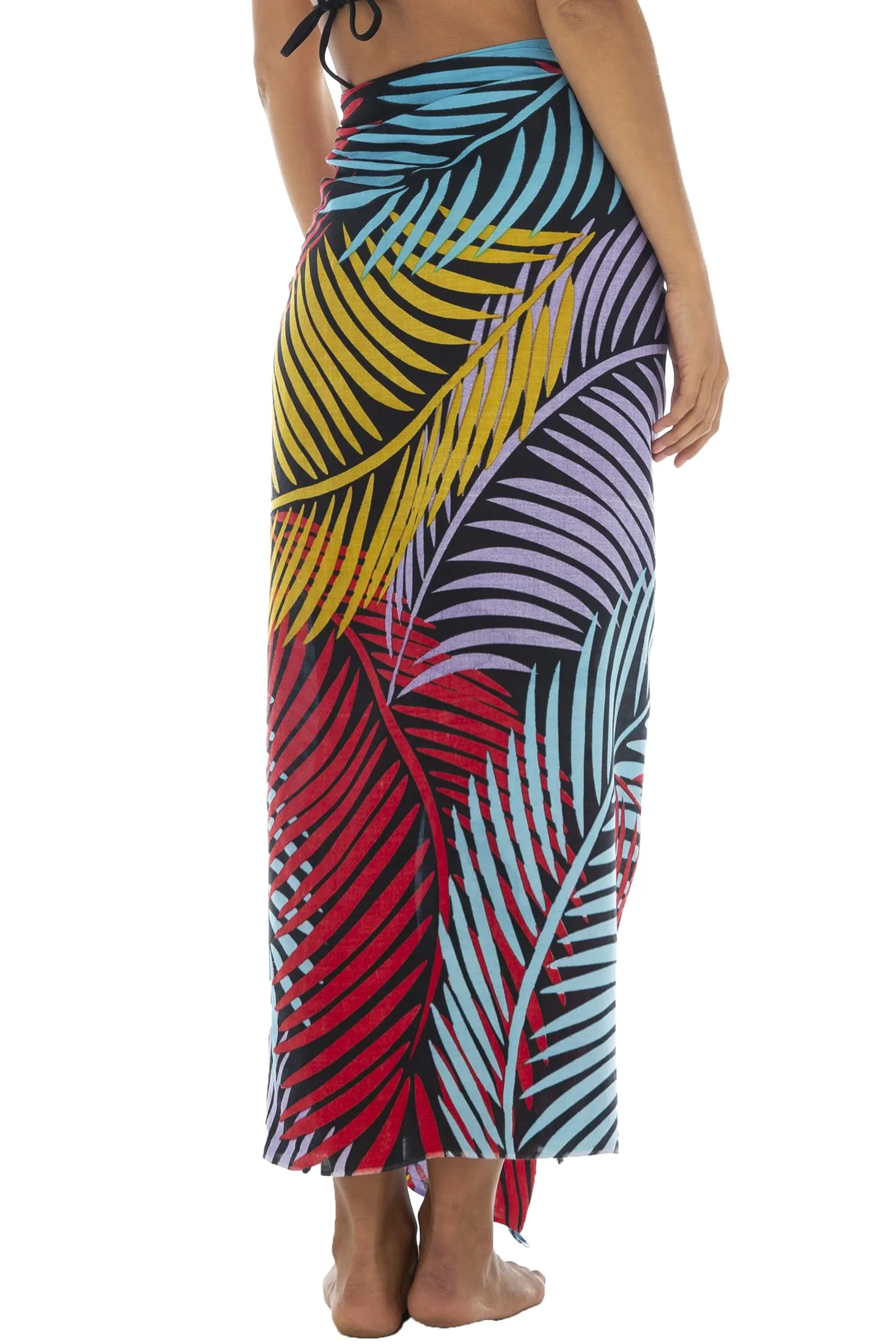 Print Sarong Cover Up Wrap Skirt