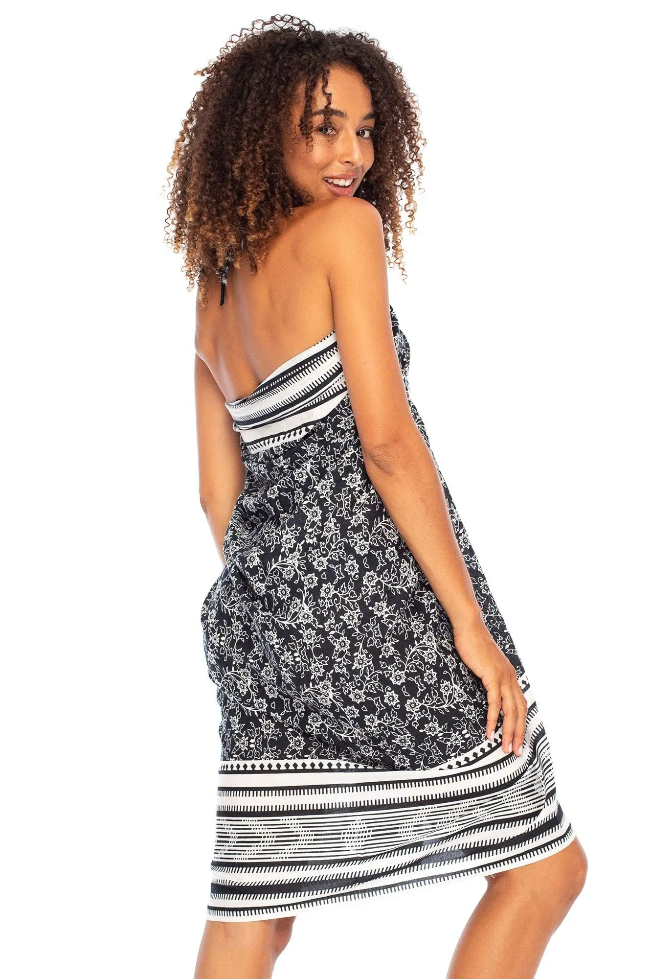 Print Sarong Cover Up Wrap Skirt