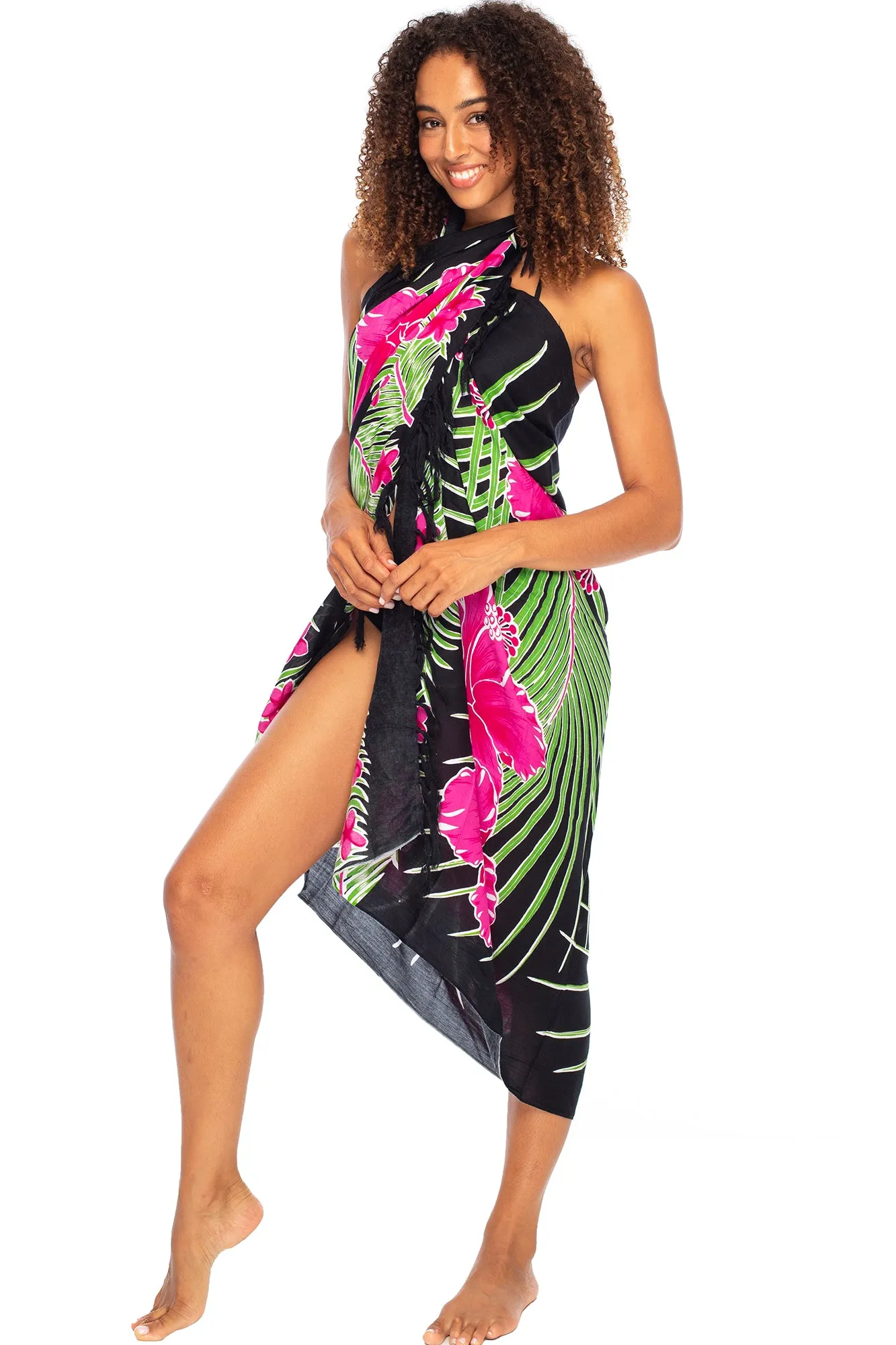 Print Sarong Cover Up Wrap Skirt