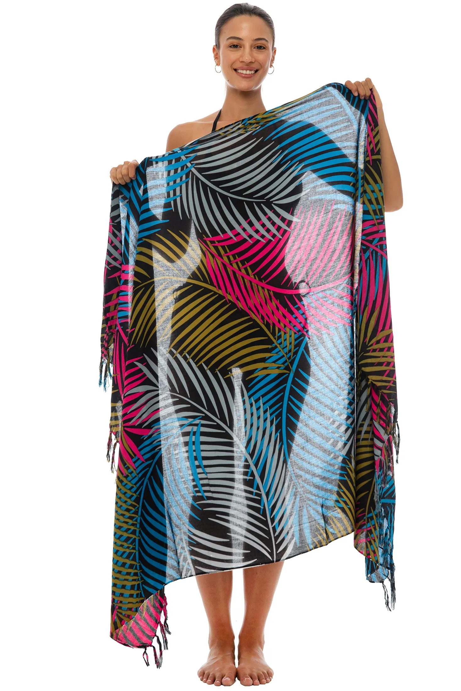 Print Sarong Cover Up Wrap Skirt