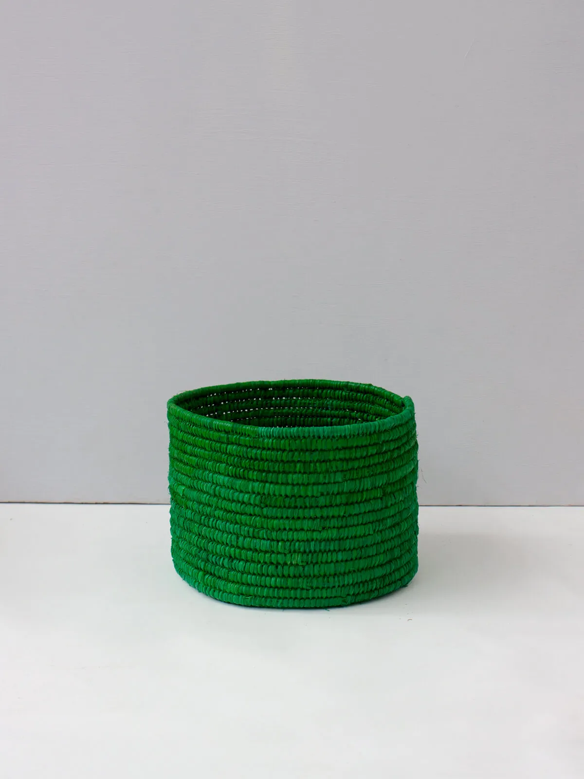 Raffia Storage Pots, Green