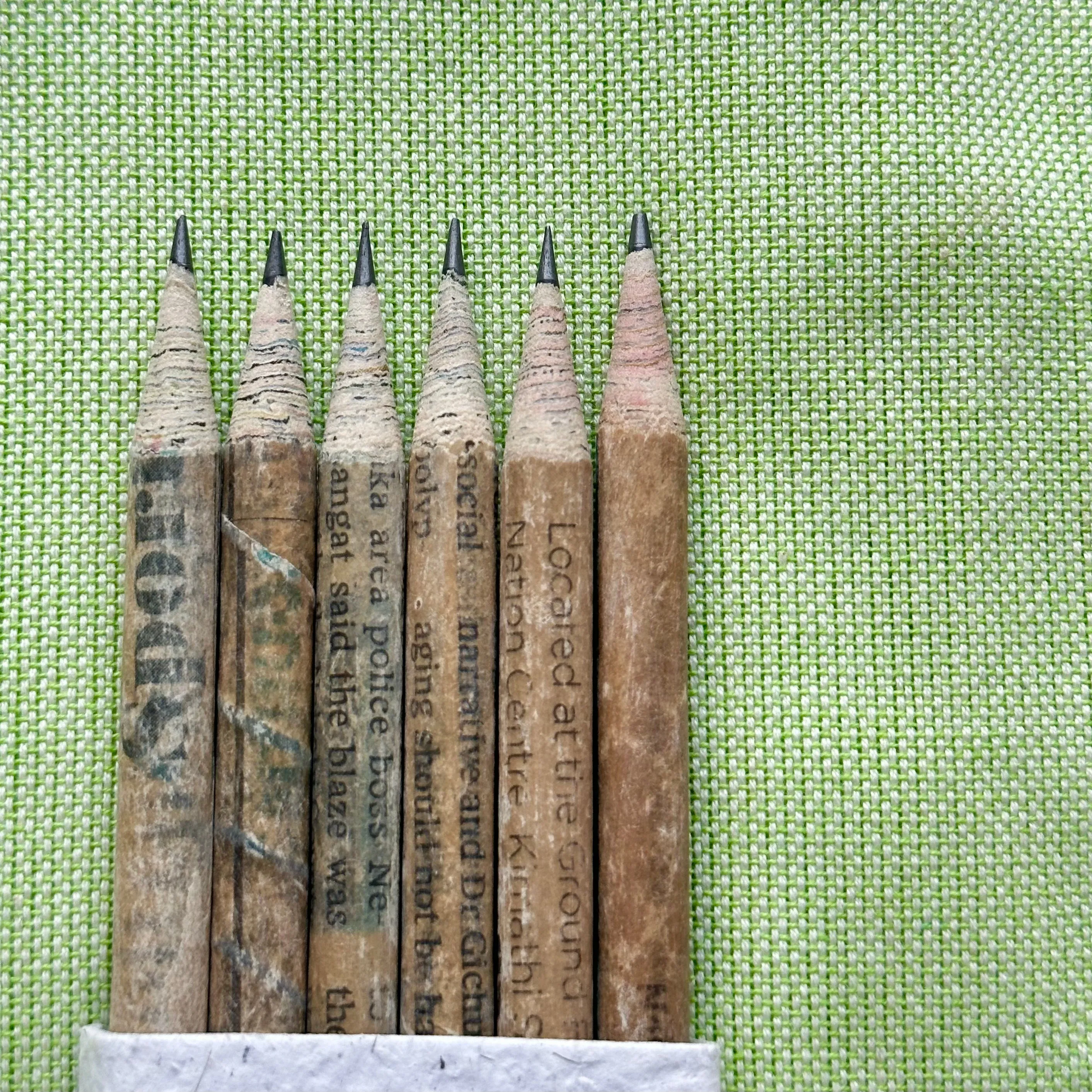 Recycled Newspaper Pencils