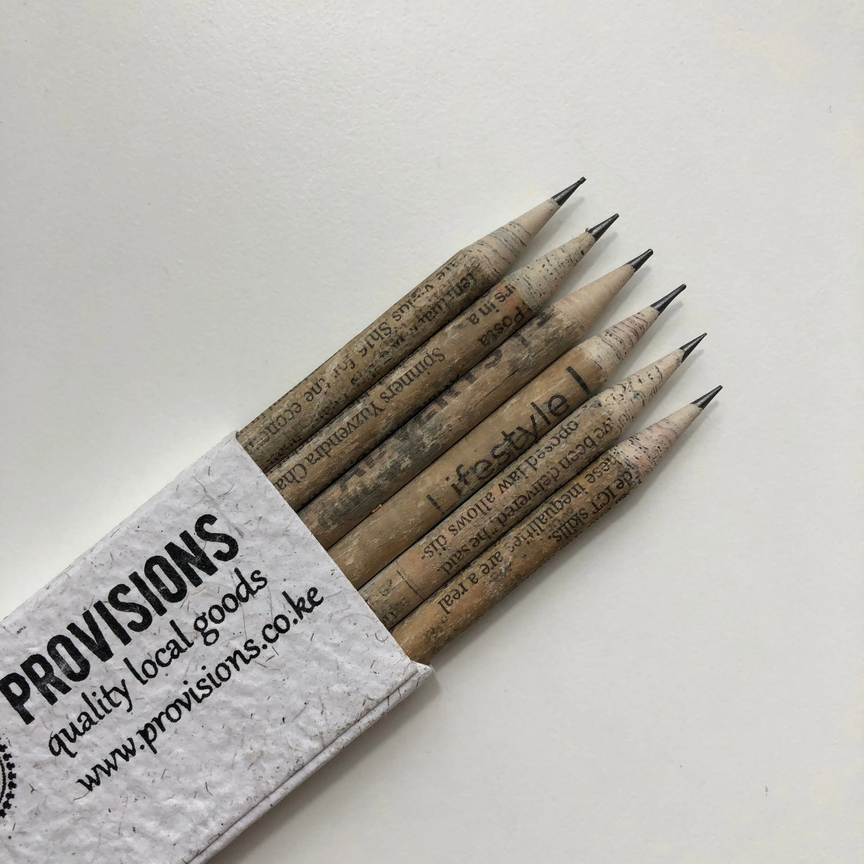 Recycled Newspaper Pencils