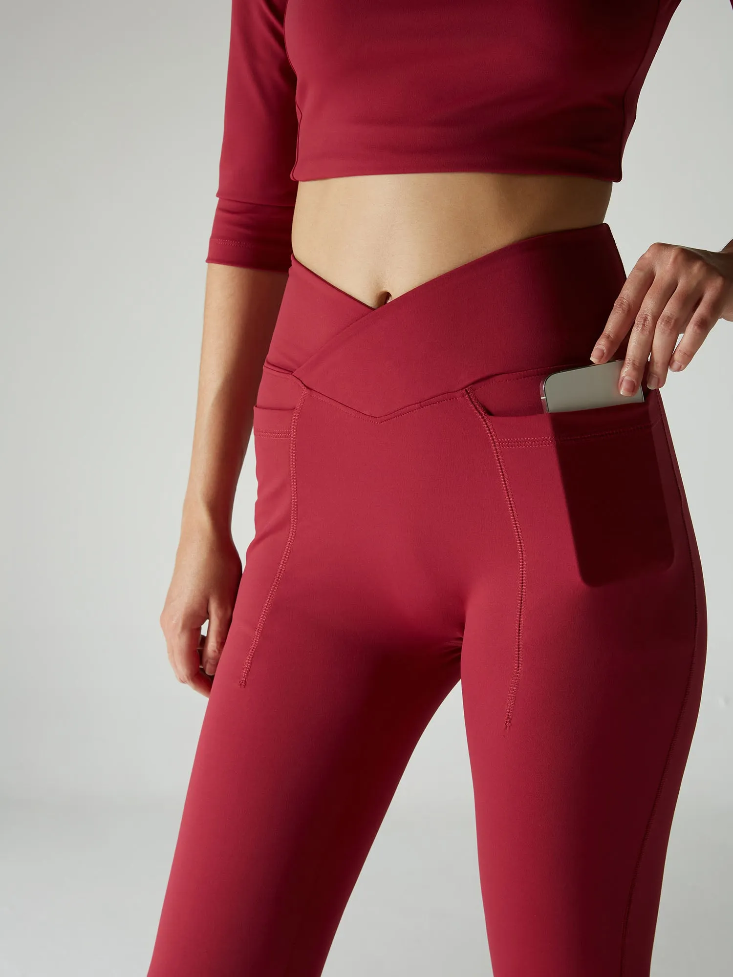 Sienna Red Tall Hourglass Leggings