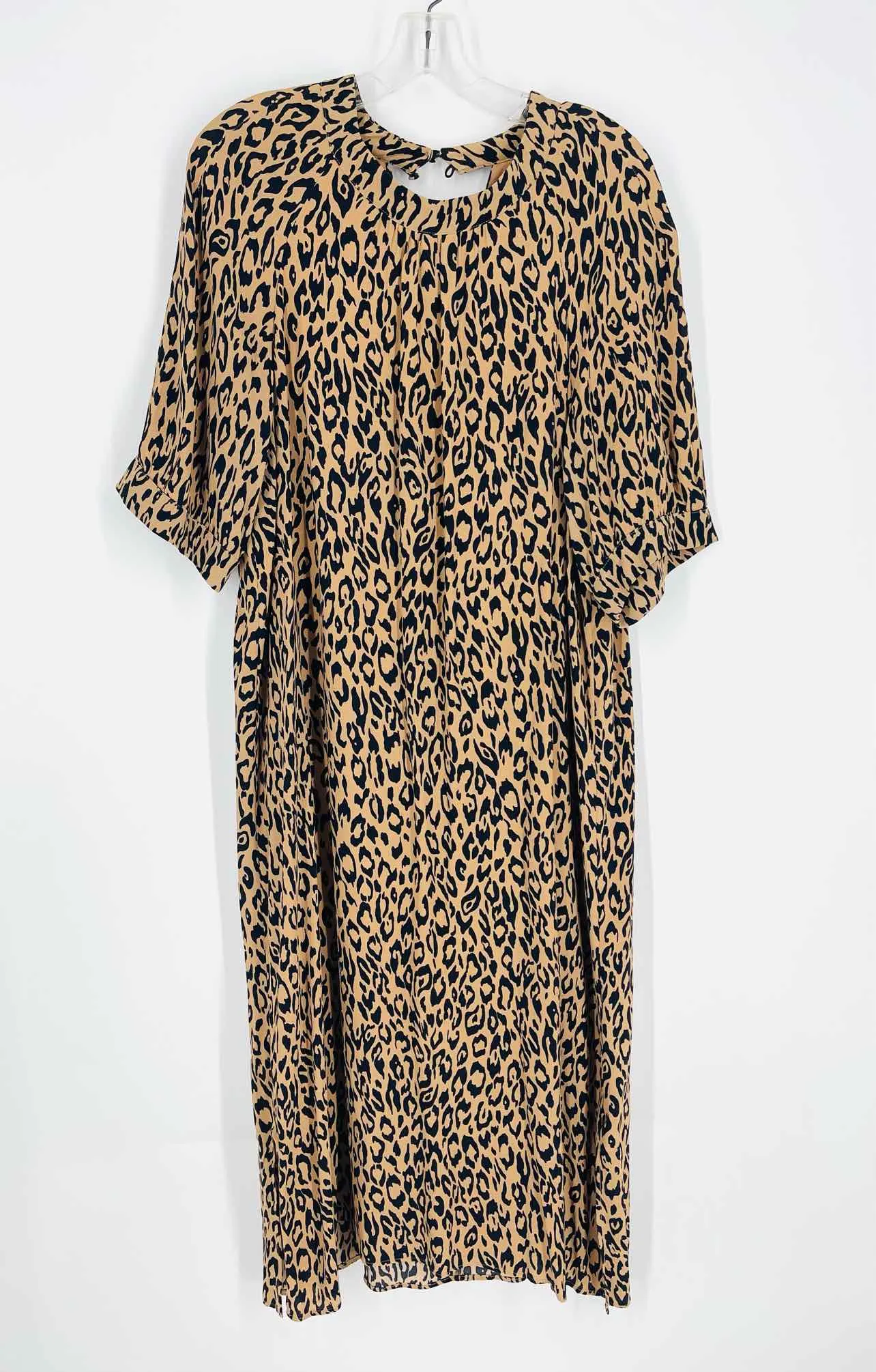 Size L Tan/Black Animal Print Maxi Dresses Dress