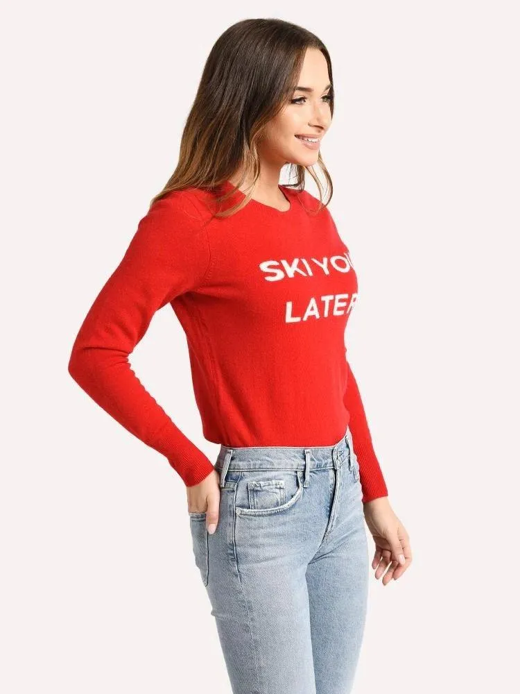 'Ski You Later' Cashmere Sweater