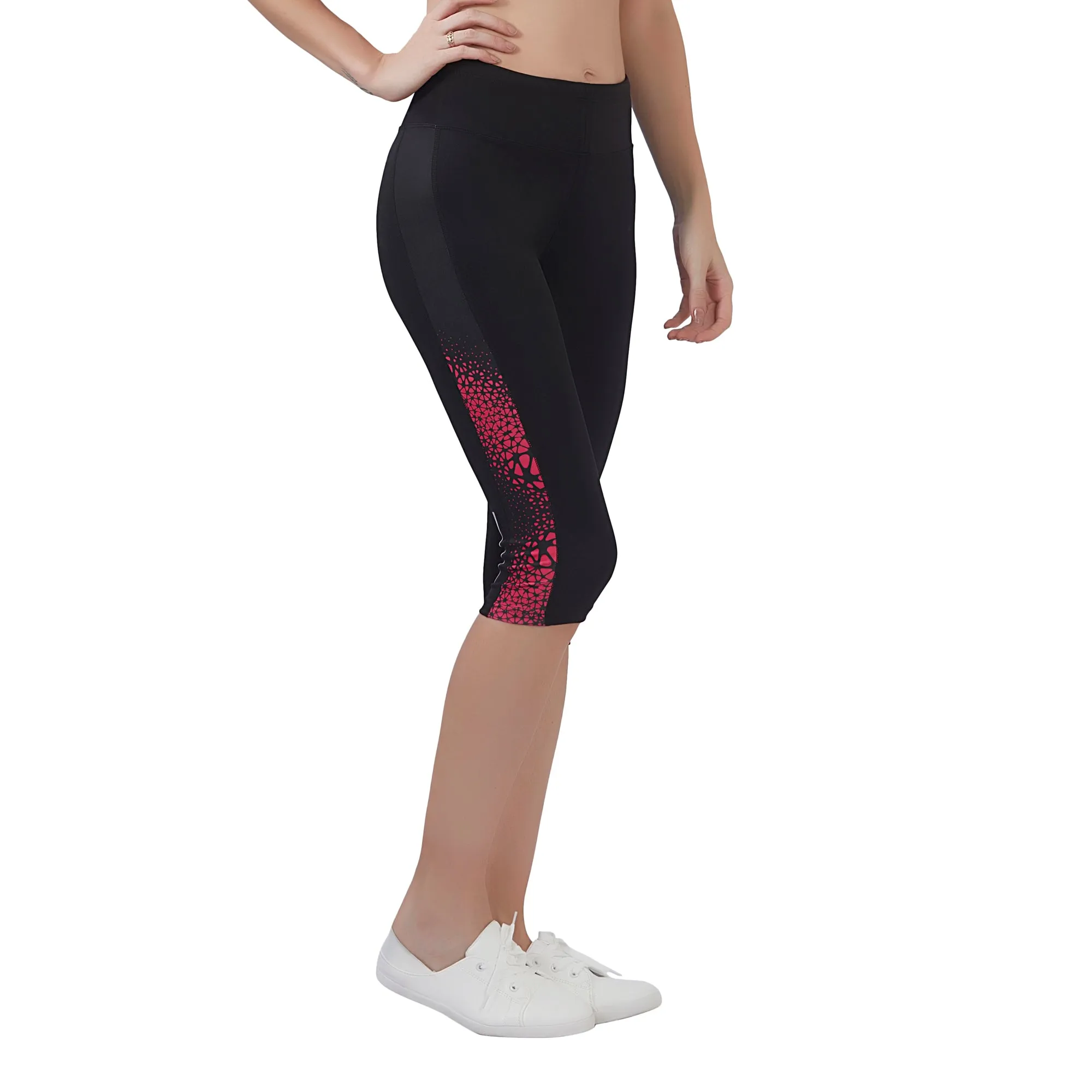 Splatter Women 3/4TH LEGGING (High Rise Waistband with hydro-dry Tech)